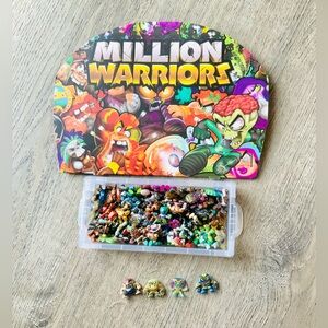 Million Warriors Colorful Toy Figurines & Cardboard Playset